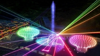 Chương trình ánh sáng laser ngoài trời tự thiết kế với âm nhạc nhà cung cấp