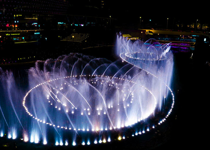 Đài phun nước âm nhạc lớn ngoài trời Nghệ thuật hiện đại, Đài phun nước 3d có đèn nhà cung cấp