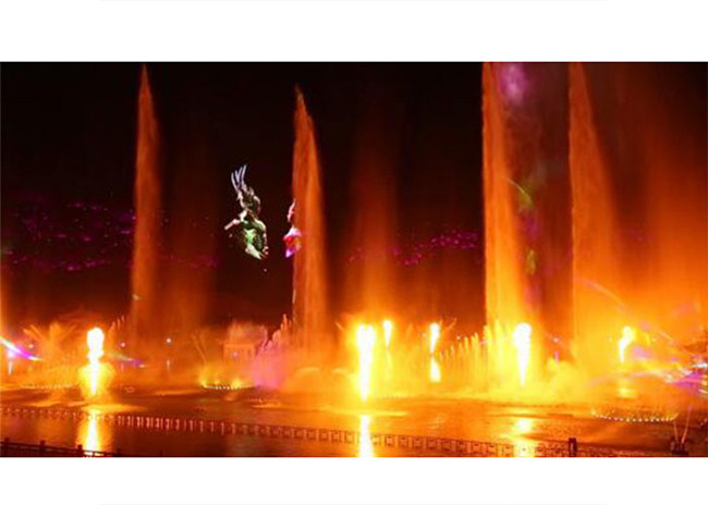 Đài phun nước ngoài trời hiện đại Led Firework Đèn âm nhạc Phong cách nhảy múa nhà cung cấp